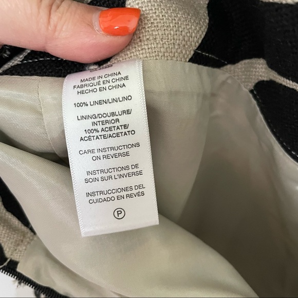 MICHAEL Michael Kors Linen Zebra Print Skirt sz 2 - Picture 7 of 8